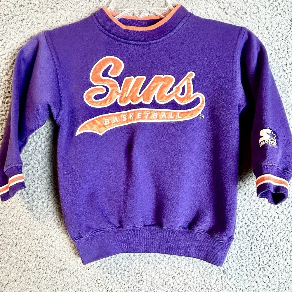 Vintage 90s STARTER Phoenix Suns NBA Basketball Crewneck Sweatshirt Youth Small